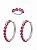 KIT ARGOLA COM PIERCING- ROSA - Imagem 1