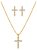 CONJUNTO CRUZ CRAVEJADA GOLD - Imagem 1