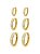 TRIO DE ARGOLA COM ZIRCONIA GOLD - Imagem 1