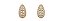 BRINCO GOTA CRAVEJADA GOLD - Imagem 3