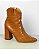 BOTA WESTERN CROCO CARAMELO CANO CURTO SALTO ALTO  -  MILEY - Imagem 1