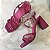 SANDÁLIA PINK SALTO ALTO BLOCO MINI SPIKES - CHERRY - Imagem 1
