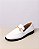 MOCASSIM OFF WHITE COURO SOLA PRETA CORRENTE - AMÁLIA - Imagem 1