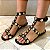 FLAT RASTEIRA PRETA GLADIADORA TACHAS - HERA - Imagem 2