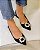 SAPATILHA SLINGBACK BICO FINO ENFEITE CRISTAIS CAMURÇA PRETO - LARA - Imagem 3
