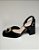 SCARPIN PRETO VERNIZ SALTO BLOCO ENFEITE DOURADO - GEORGIA - Imagem 2