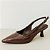 SCARPIN SLINGBACK MARROM VERNIZ SALTO MÉDIO - VICKY - Imagem 1