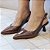 SCARPIN SLINGBACK MARROM VERNIZ SALTO MÉDIO - VICKY - Imagem 6
