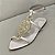 FLAT OFF WHITE METAL DOURADO - SUZY - Imagem 1