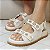 PAPETE OFF WHITE ENFEITE METALIZADO DOURADO VELCRO - EVE - Imagem 4