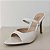 TAMANCO MULE OFF WHITE VERNIZ SALTO ALTO BICO FOLHA - BELLE - Imagem 1