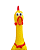 Brinquedo Mordedor Para Cães Frango de Borracha Sonoro Medio - Imagem 2
