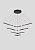 Pendente Led Quadrado - 4 mod - 3 M - Preto - Imagem 1