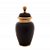 Potiche Decorativo Porcelana Preto/Dourado - Imagem 1