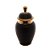 Potiche Decorativo Porcelana Preto/Dourado - Imagem 8