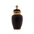 Potiche Decorativo Porcelana Preto/Dourado - Imagem 4