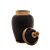 Potiche Decorativo Porcelana Preto/Dourado - Imagem 3