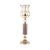 Castiçal Metal Vidro Dourado 51cm - Imagem 1