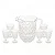 Conjunto Jarra Com 6 Taças Para Água de Cristal Lile 1,5L/200ml - Imagem 1