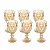 Conjunto 6 Taças de Água Vidro Diamond Âmbar Metalizado - Imagem 2
