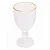 Conjunto C/6 Taças Para Água de Cristal Martelado Com Fio Ouro Petra - Imagem 1