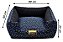 Cama Quadrada para Cachorro ou Gato Luppet Luxo Azul Ossinho - Imagem 8