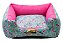 Cama Quadrada para Cachorro ou Gato Luppet Luxo Rosa Borboleta - Imagem 1