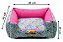 Cama Quadrada para Cachorro ou Gato Luppet Luxo Rosa Borboleta - Imagem 3