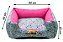 Cama Quadrada para Cachorro ou Gato Luppet Luxo Rosa Borboleta - Imagem 9