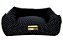 Cama Quadrada para Cachorro ou Gato Luppet Luxo Preto Poa - Imagem 6
