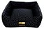 Cama Quadrada para Cachorro ou Gato Luppet Luxo Preto Poa - Imagem 7