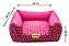 Cama Quadrada para Cachorro ou Gato Luppet Luxo Rosa Ossinho - Imagem 4