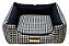 Cama Quadrada para Cachorro ou Gato Luppet Luxo Preto Vime - Imagem 1