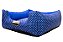 Cama Quadrada para Cachorro ou Gato Luppet Luxo Azul Poa - Imagem 6