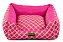 Cama Quadrada para Cachorro ou Gato Luppet Luxo Rosa Geométrico - Imagem 5