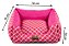 Cama Quadrada para Cachorro ou Gato Luppet Luxo Rosa Geométrico - Imagem 3