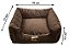 Cama Quadrada para Cachorro ou Gatos Super Luxo Luppet Marrom - Imagem 1