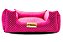Cama Quadrada para Cachorro ou Gato  Luxo Rosa Poa - Imagem 3