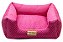 Cama Quadrada para Cachorro ou Gato  Luxo Rosa Poa - Imagem 1