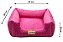 Cama Quadrada para Cachorro ou Gato  Luxo Rosa Poa - Imagem 4