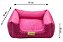 Cama Quadrada para Cachorro ou Gato  Luxo Rosa Poa - Imagem 6