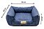 Cama Quadrada para Cachorro ou Gato Luppet Luxo Azul Petróleo - Imagem 5