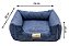 Cama Quadrada para Cachorro ou Gato Luppet Luxo Azul Petróleo - Imagem 4