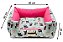 Cama para Cachorro Quadrada Impermeável Luppet Rosa Cachorrinho b2w - Imagem 4