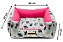 Cama para Cachorro Quadrada Impermeável Luppet Rosa Cachorrinho b2w - Imagem 3