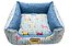 Cama para Cachorro Quadrada Impermeável Luppet Azul Pets - Imagem 1