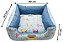 Cama para Cachorro Quadrada Impermeável Luppet Azul Pets - Imagem 4