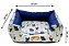 Cama para Cachorro Quadrada Impermeável Luppet Azul Cachorrinho - Imagem 7