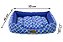 Cama Retangular Azul Geométrico Para Cachorro ou Gato - Imagem 4