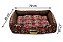 Cama Retangular Luxo Marrom Floral para Cachorro ou Gato - Imagem 6